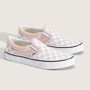 Vans Classic Slip-On Checkerboard Pink/White Big kids6.5/Womens Sz.8-8.5 NEW